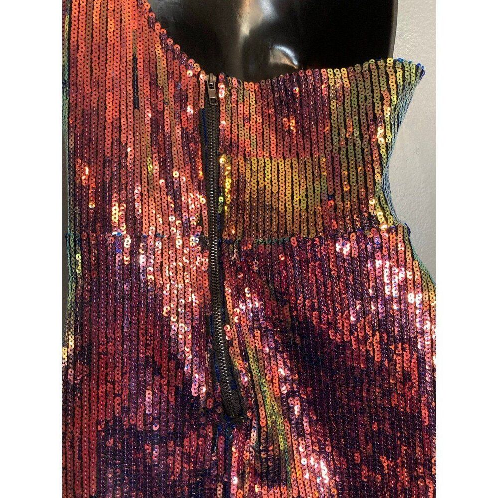 Hot & Delicious one shoulder sequin mini dress - Picture 4 of 8